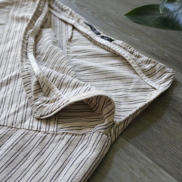 Asymmetric striped fringe midi length skirt - Picture 8 of 8